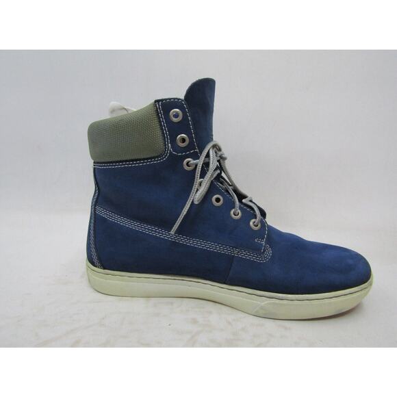 Timberland Mens Size 10.5 M Blue Leather Laces Ankle Caual Shoes main image 4